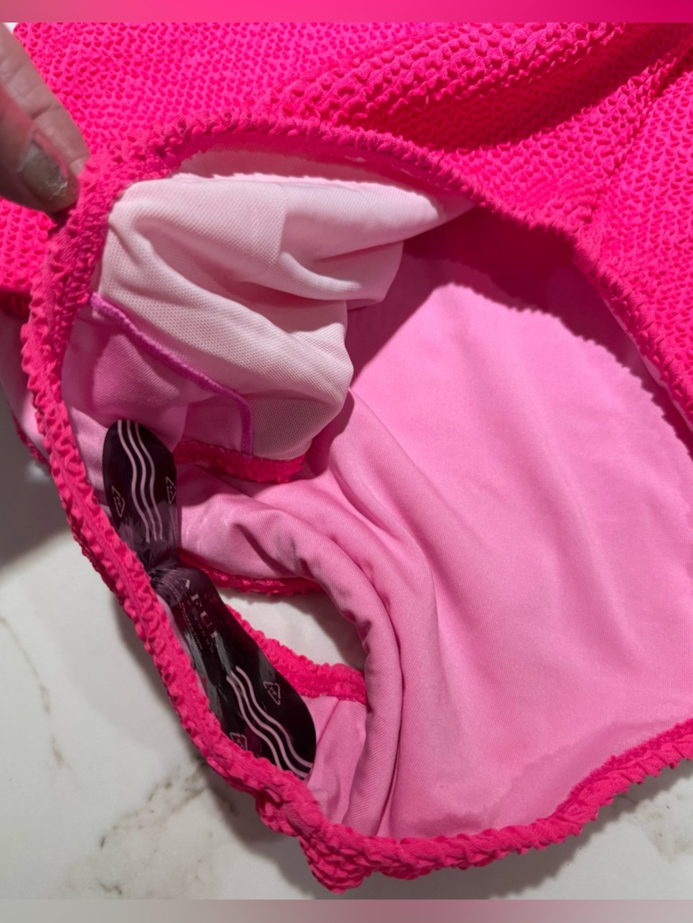 HOT PInk Swim Suit, One Piece, Size:L - Picture 7 of 8